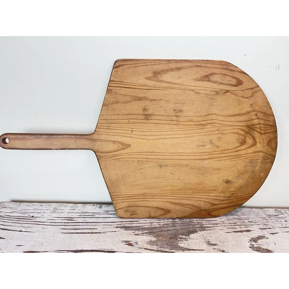 Vintage Rustic French Hand Carved Pizza Board / Serving Board 24” / Entertaining
